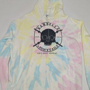 Barbells And Ponytails Tye Die Hoodie Sweatshirt Sz 2X